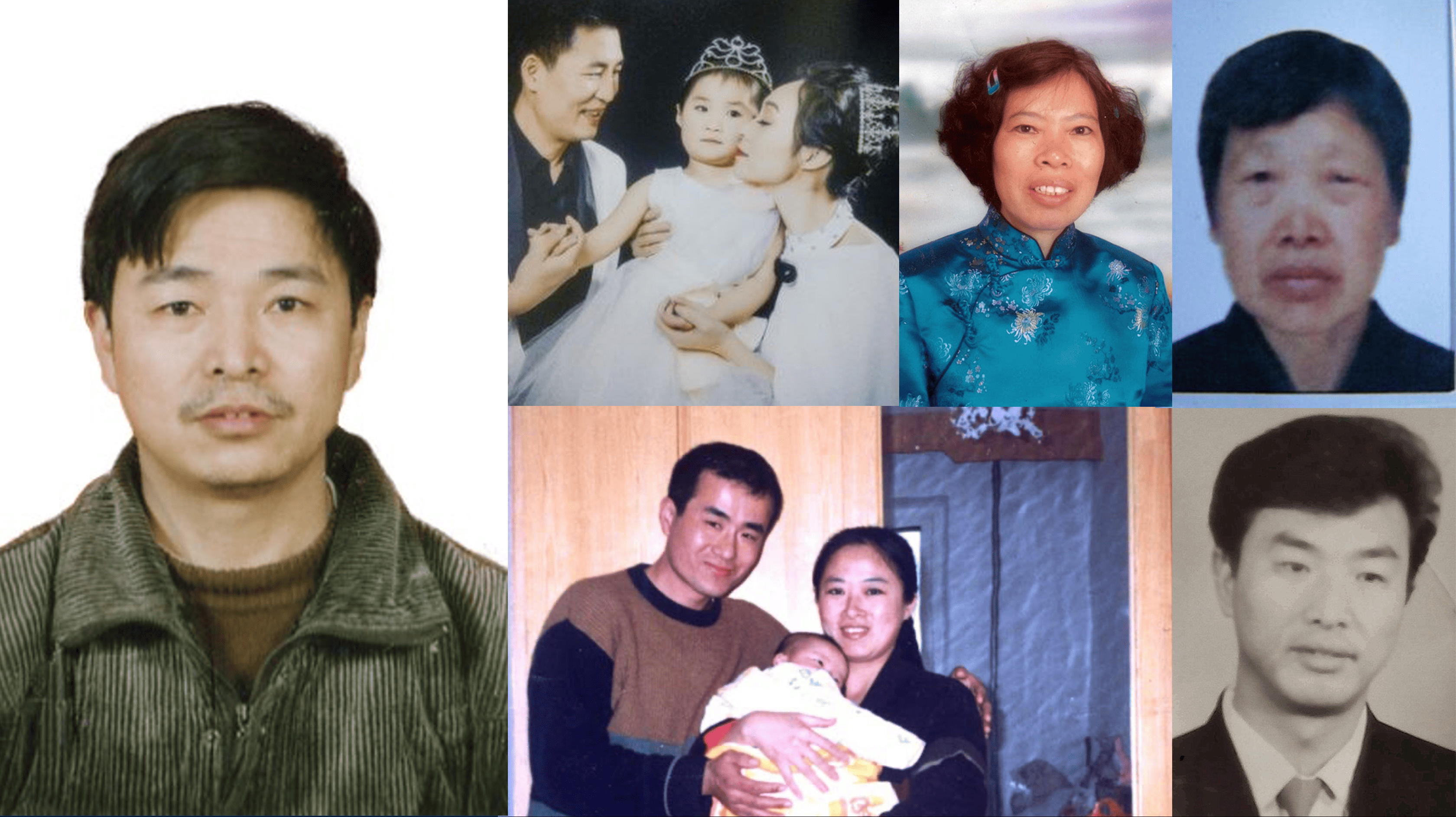 Practitioners whose deaths were reported in 2023 (from left to right, top to bottom): Mr. Yang Lingfu, Mr. Wang Yudong and Zhu Xiumin, Ms. Xiang Huaixiang, Ms. Zhang Guiyun, Mr. Qu Hui and Ms. Liu Xinying, and Mr. Wang Kui.